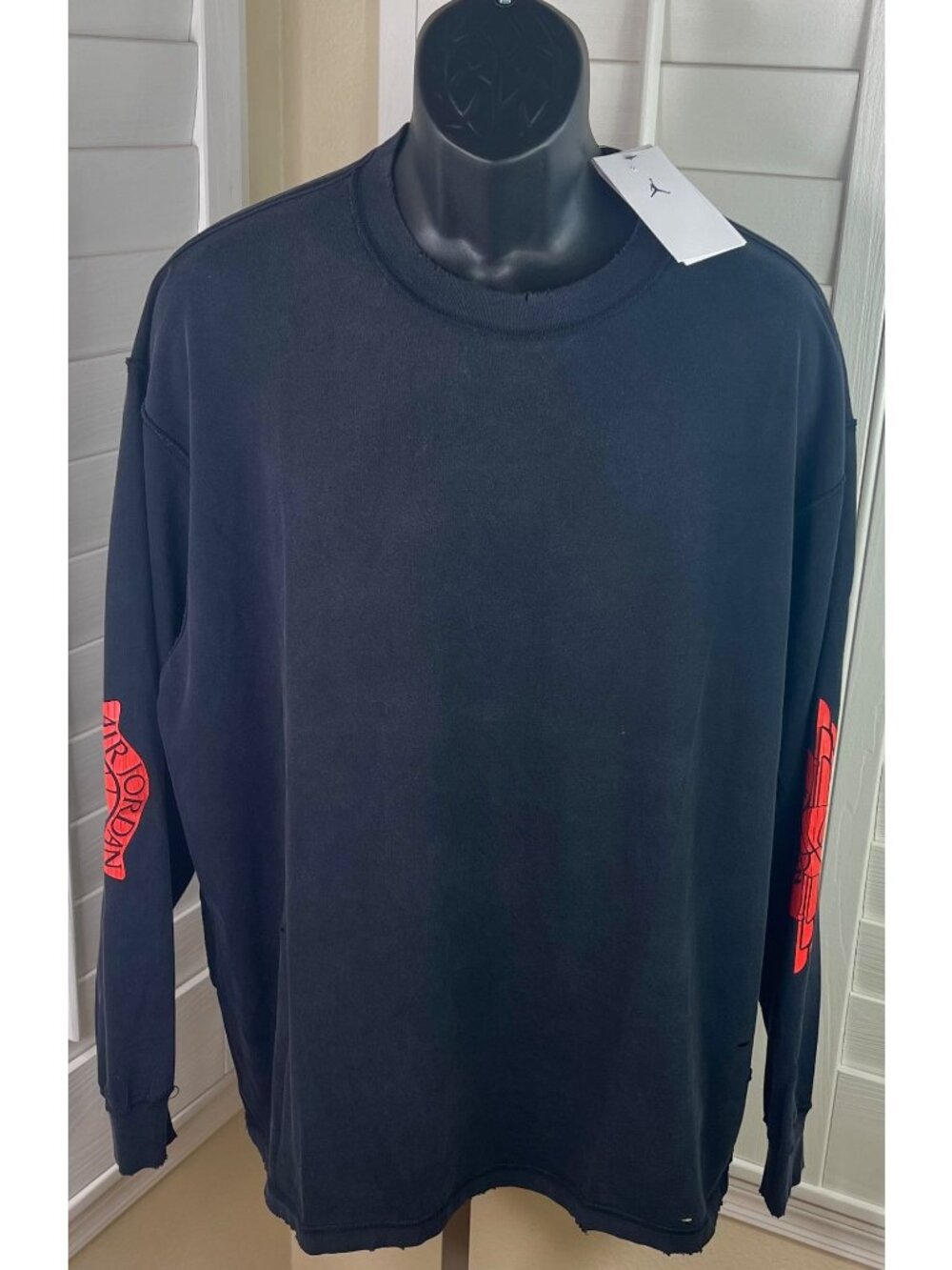 Jordan Rare Air BRED Distressed Black LS Shirt - IB3134-010 - Men’s XL - NWT $75
